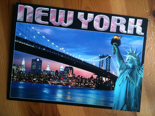 Front of postcard 011: New York, USA