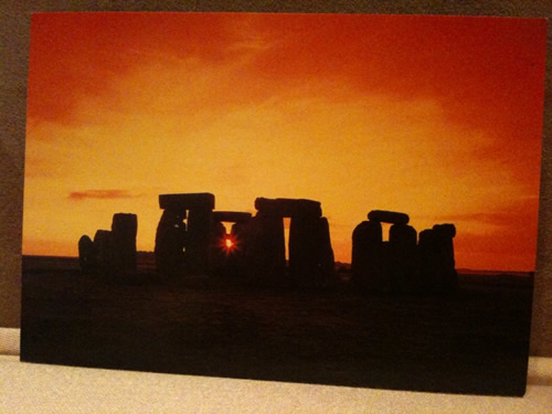 Front of postcard 013: Stonehenge, UK