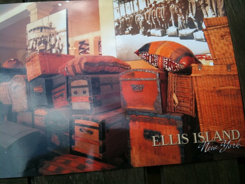 Front of postcard 018: Ellis Island, New York