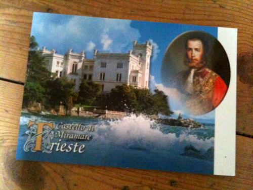 Front of postcard 030: Miramare Castle, Italy