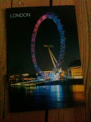 Front of postcard 031: London Eye