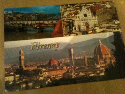 Front of postcard 038: Florence, Italy