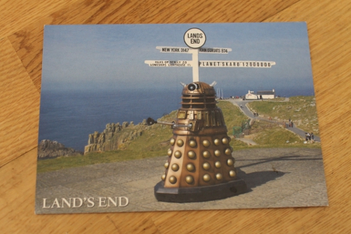 Front of postcard 56: Dalek at Land's End