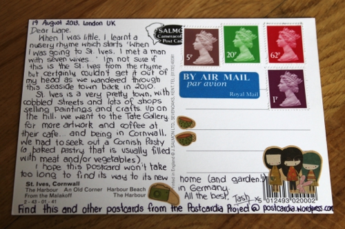 Back of postcard 58: St Ives