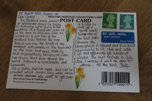 Back of postcard 64: Bedford