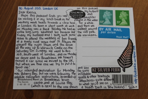 Back of postcard 66: Broadstairs